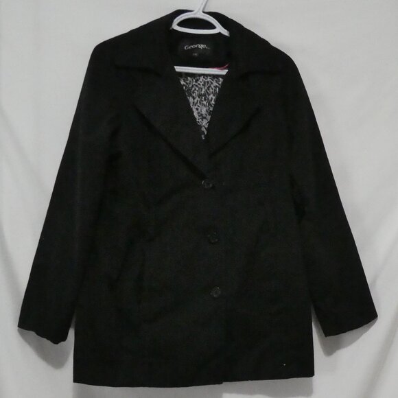 GEORGE | large | Elegant Black Three Button Jacket - Picture 1 of 16